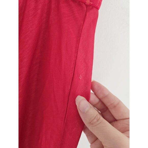 Athleta Grace Ombre Red Pull On Flow Sheer Relaxed Lightweight Athletic Skirt L - Picture 6 of 8